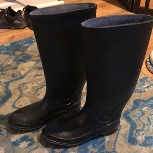 Brand New Knee High Rain Boots Black